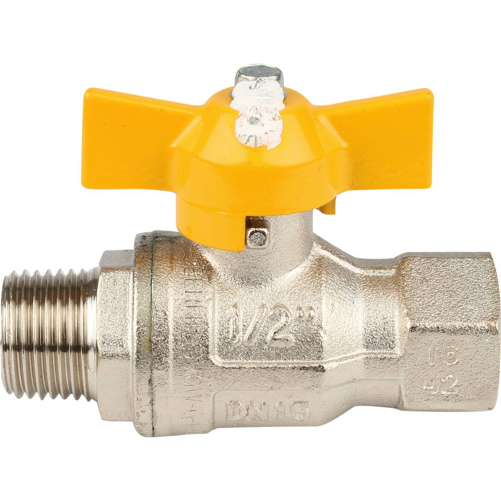 Кран шаровый Itap BERLIN 073 1/2 муфта/резьба для газа полнопроходной (бабочка), 26083