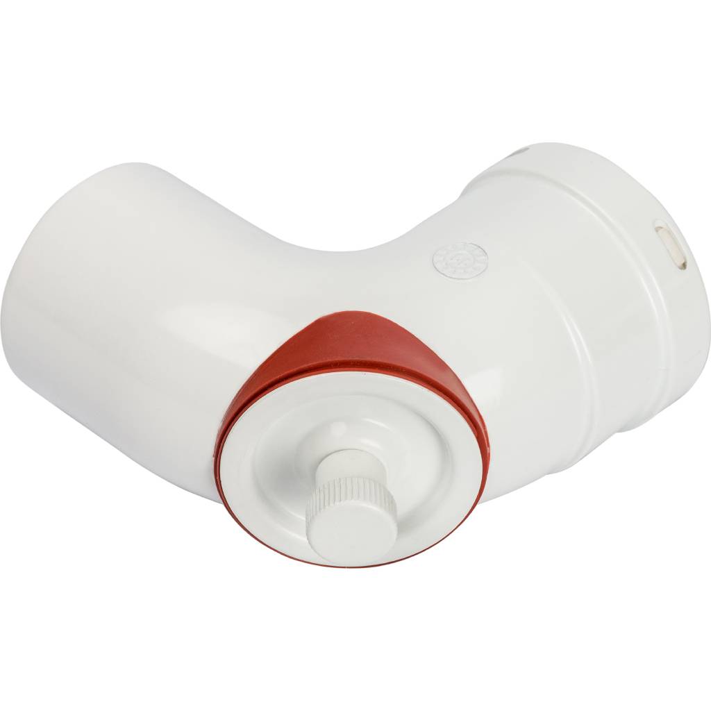 *SCA-0080-010090 STOUT Элемент дымохода отвод 90° DN80 с инспекционным патрубком