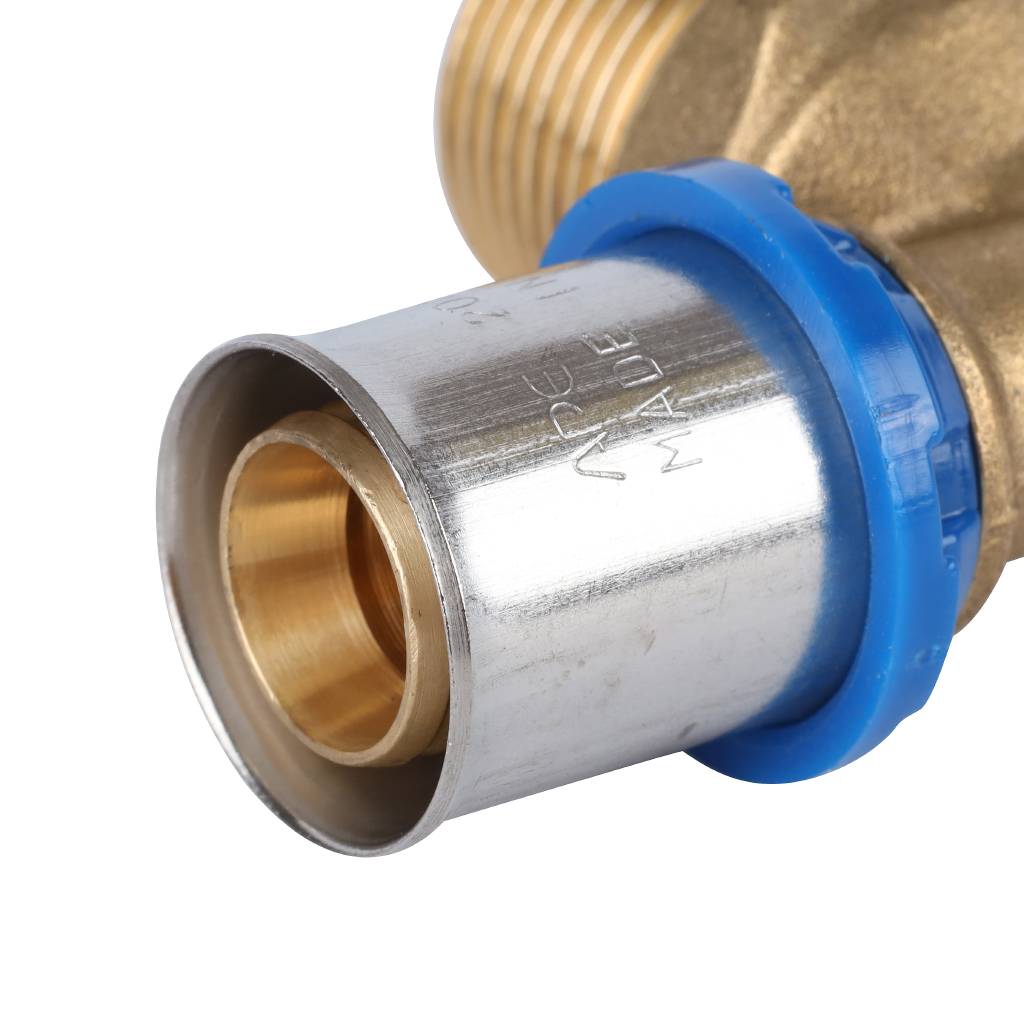 Угольник-переходник APE с наружной резьбой 3/4 х20 для металлопластиковых труб прессовой, ARL3004200