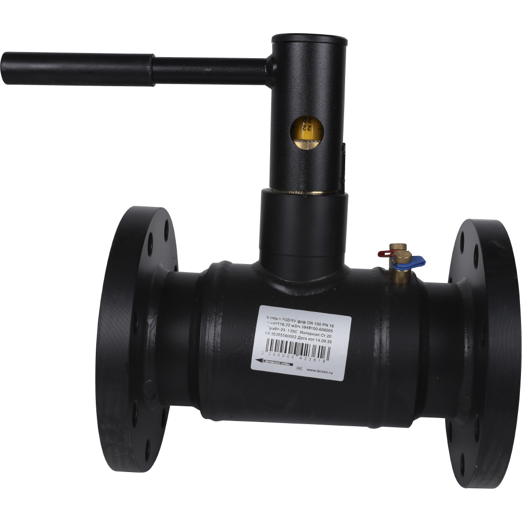 Клапан балансировочный БРОЕН Venturi FODRV DN 100 PN 16 ручной фланцевый в комплекте с рукояткой, 583676