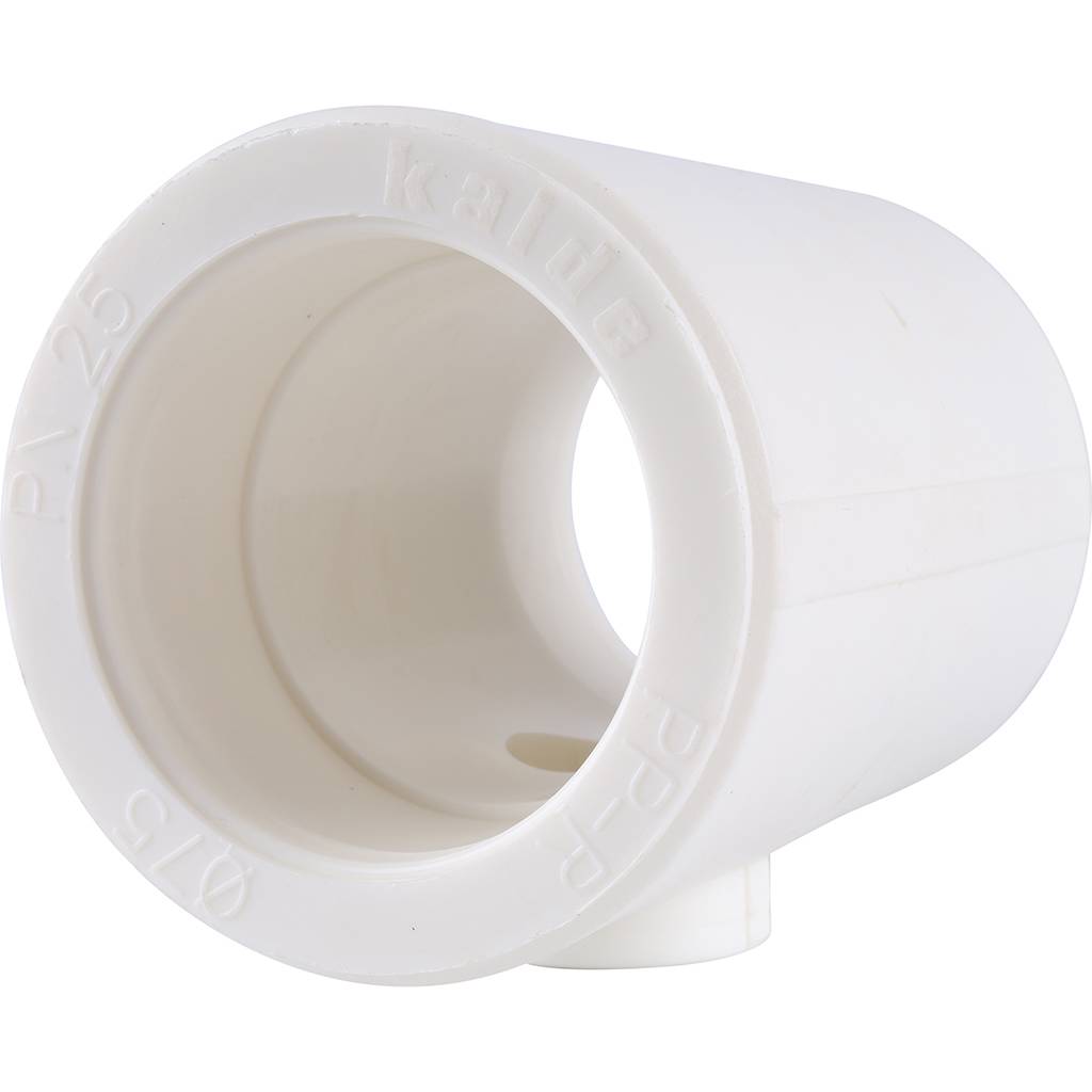Тройник переходной Kalde 75х32х75 для полипропиленовых труб под сварку (цвет белый), 3212-tio-753275