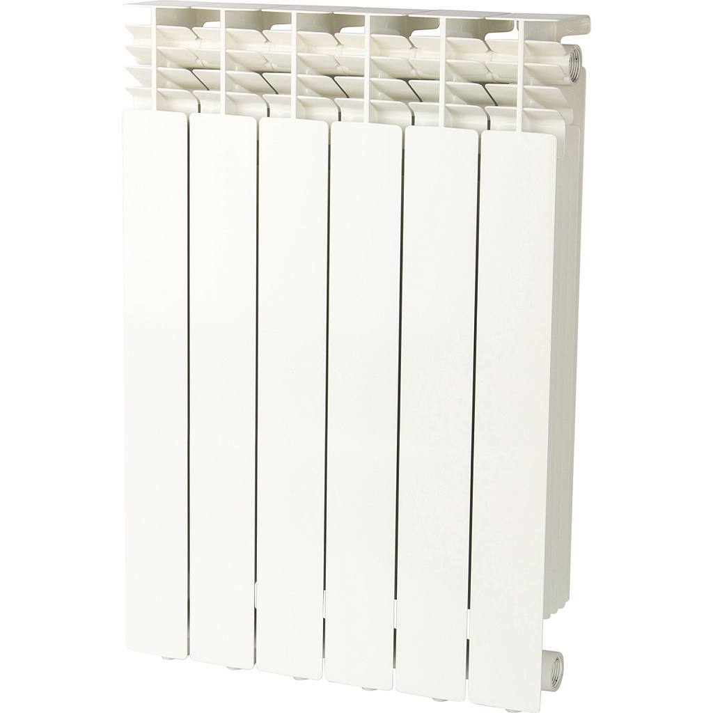 Радиатор алюминиевый Global GL-600 7 секций боковое подключение (белый RAL 9010), 65543