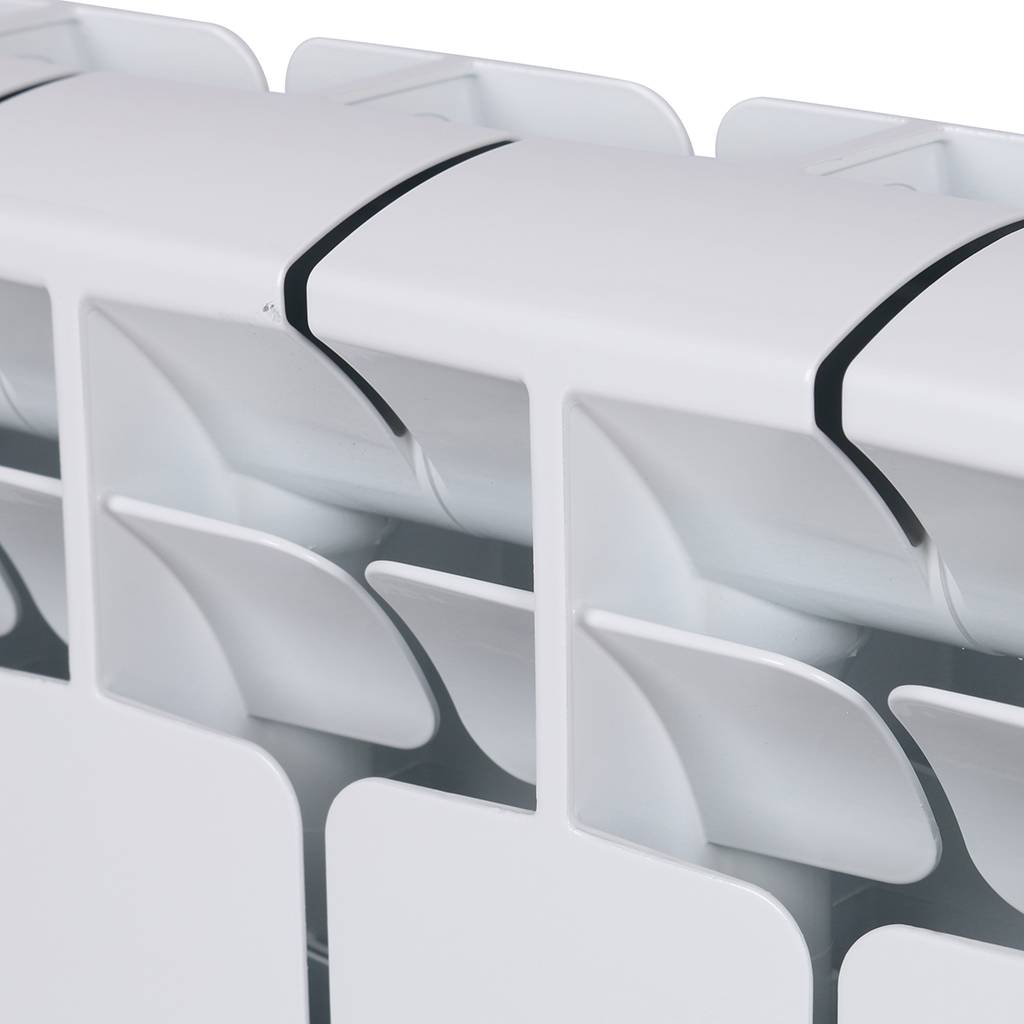 Радиатор биметаллический RIFAR BASE 350 14 секций боковое подключение (белый RAL 9016), 1RB35-14