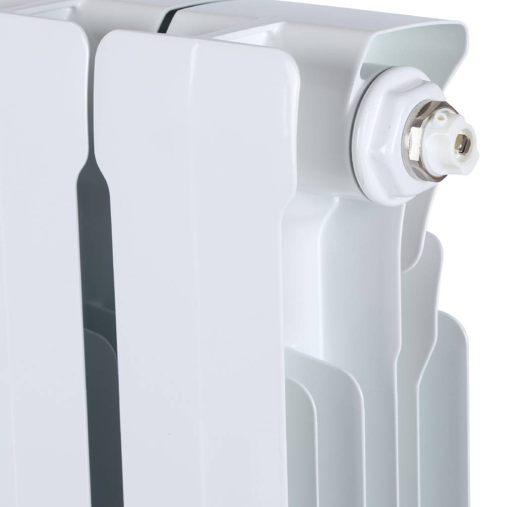 Радиатор биметаллический STOUT Space 500 12 секций нижнее правое подключение RAL9016, SRB-0320-050012