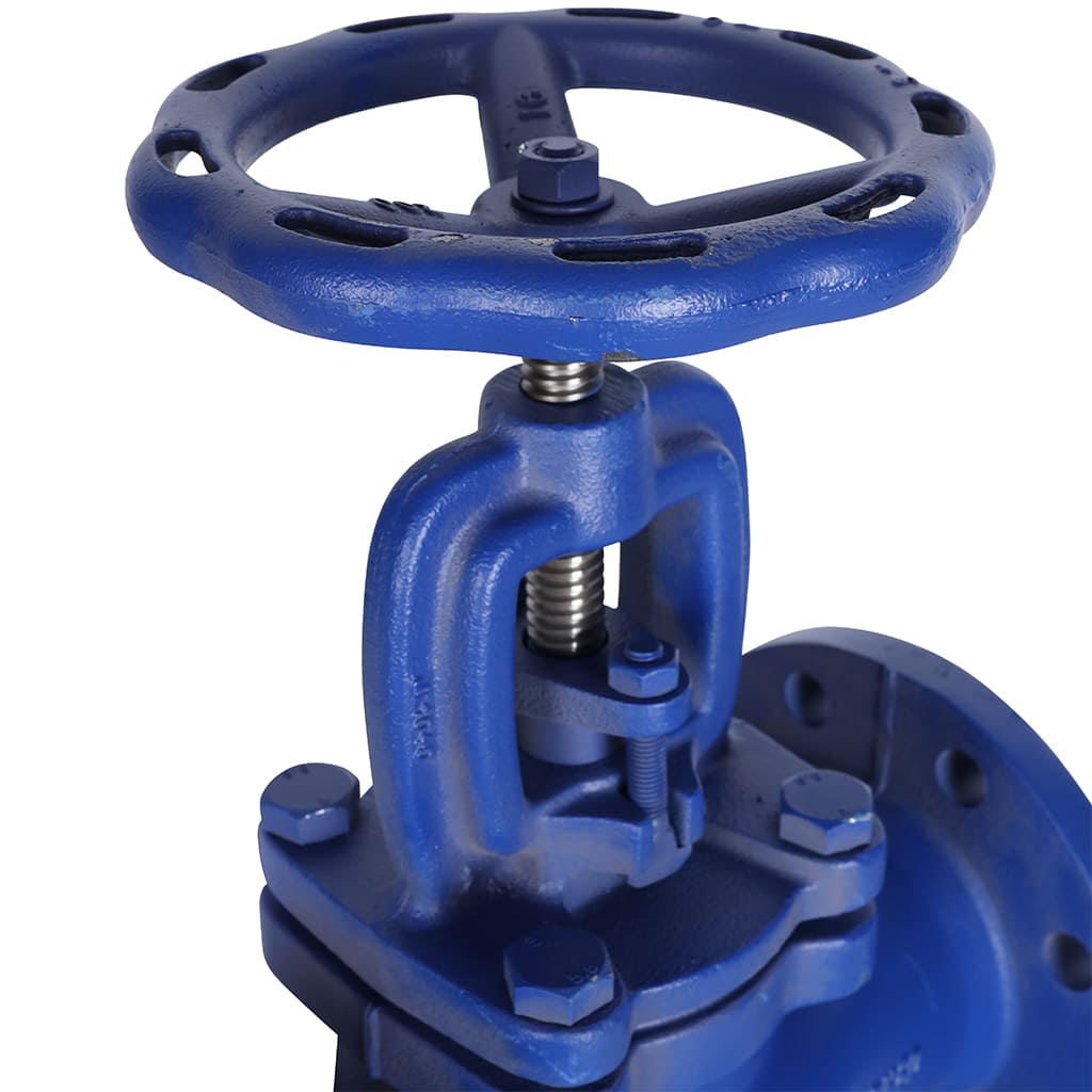 Клапан запорный ZETKAMA 215A Ду80 Ру16 фланцевый из чугуна, 215A080C01