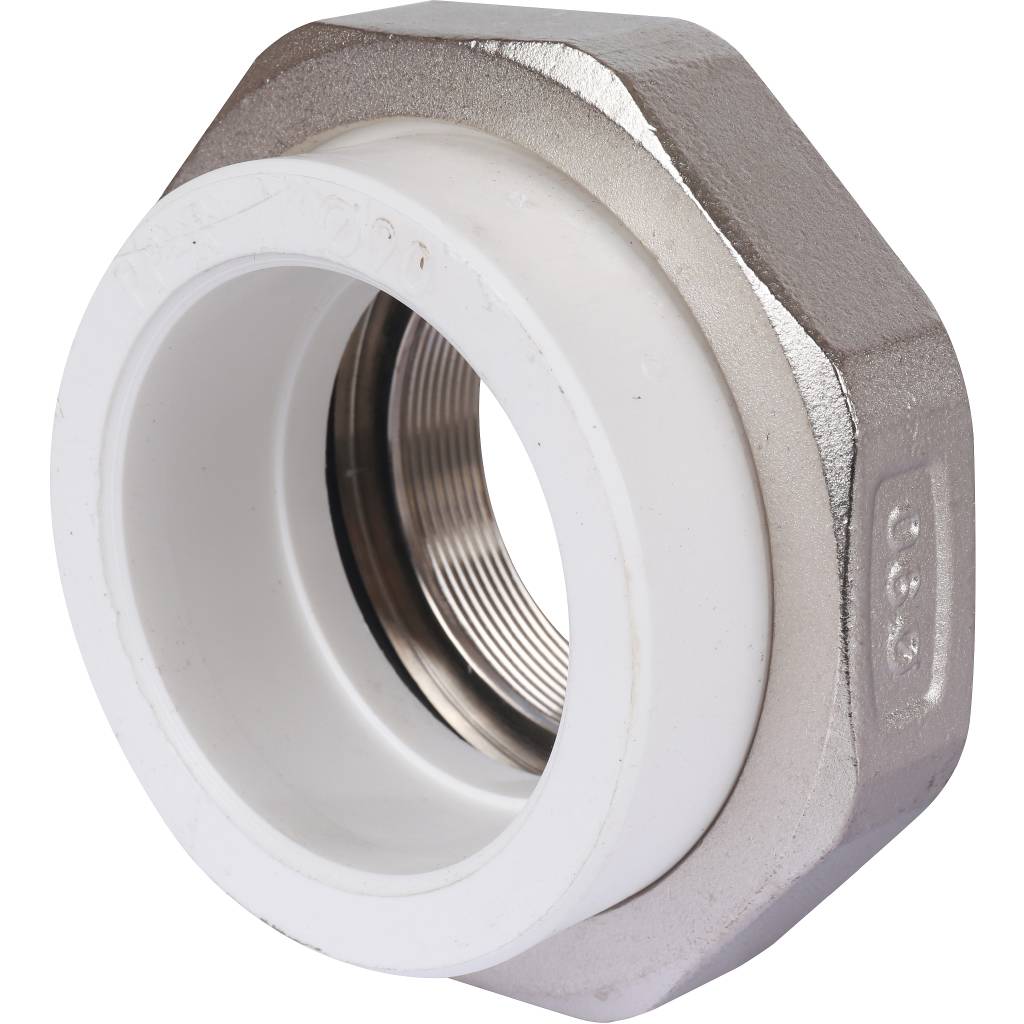 Муфта разъемная Kalde с внутренней резьбой 90x3 для полипропиленовых труб под сварку (цвет белый), 3252-tuf-903000