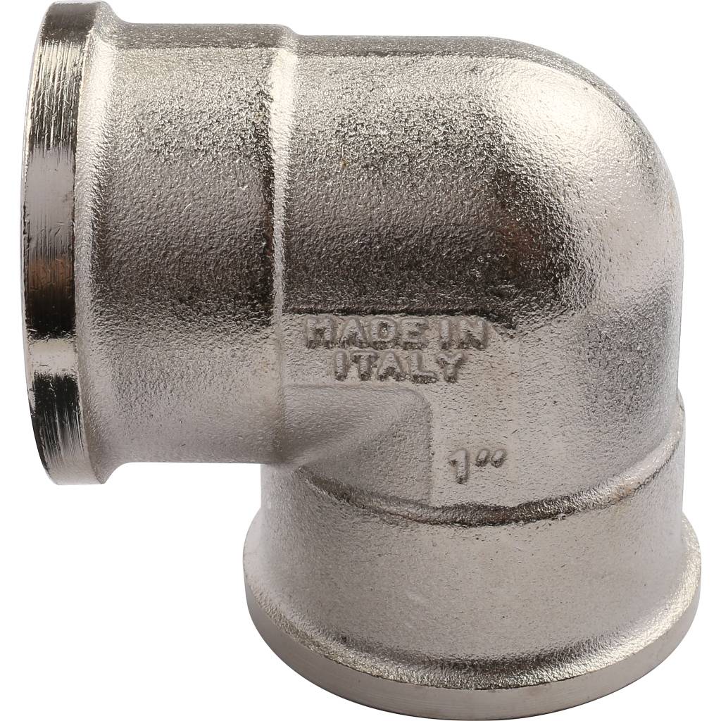 Угольник TIEMME ВВ никелированный 1х1 для стальных труб резьбовой, 1500144