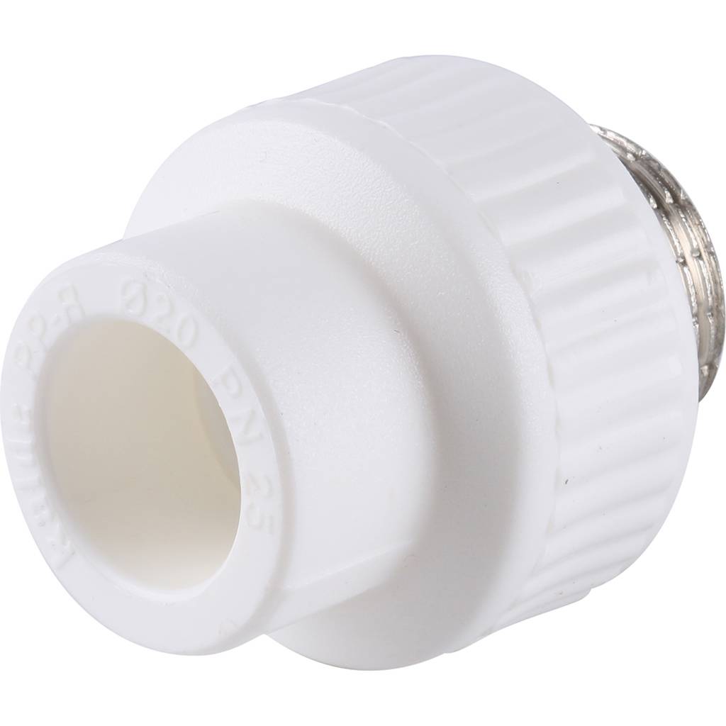 Муфта комбинированная Kalde наружняя резьба 20x3/4 для полипропиленовых труб под сварку, 3222-nmo-200c00