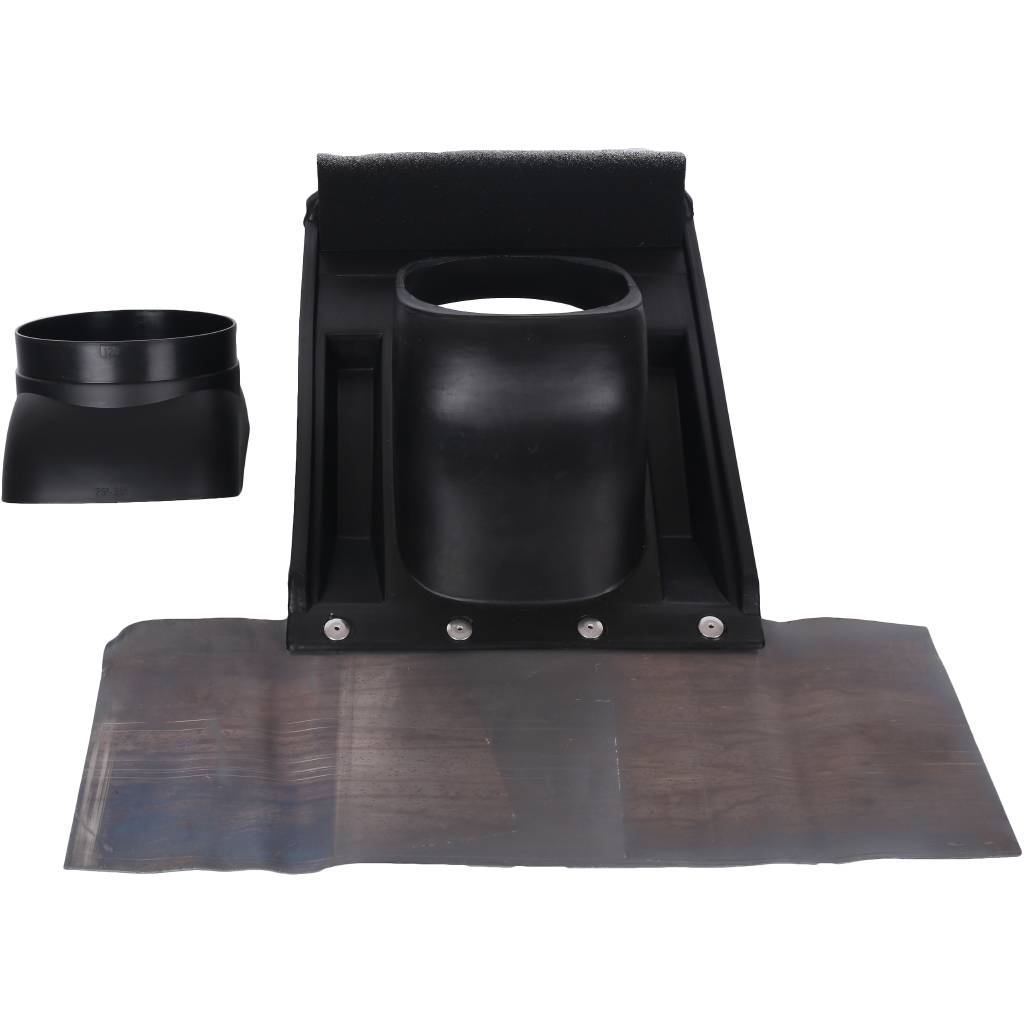 Элемент из пластмассы Vaillant для пересечения дымоходом/воздуховодом косой крыши, цвет-черный, 009076