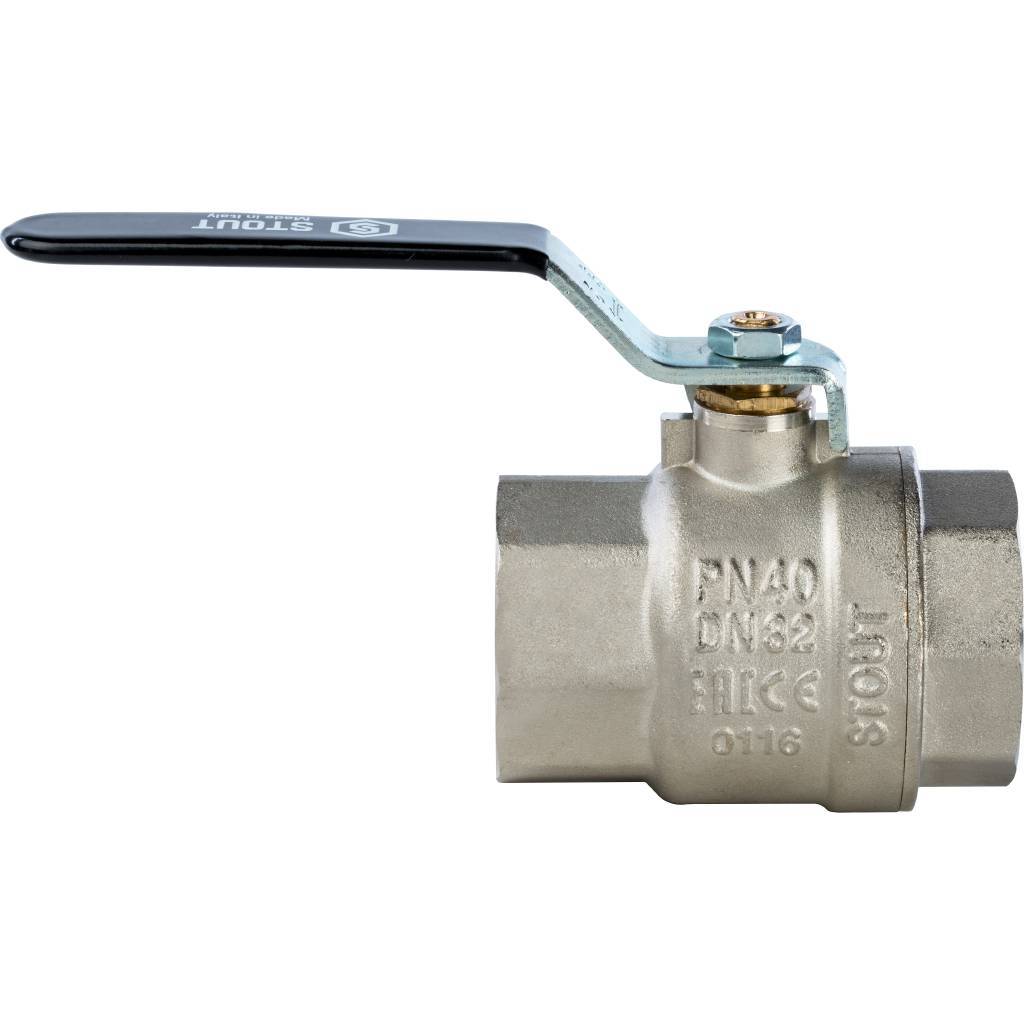 Кран шаровой STOUT полнопроходной, ВР/ВР, ручка рычаг 1 1/4, SVB-0001-000032