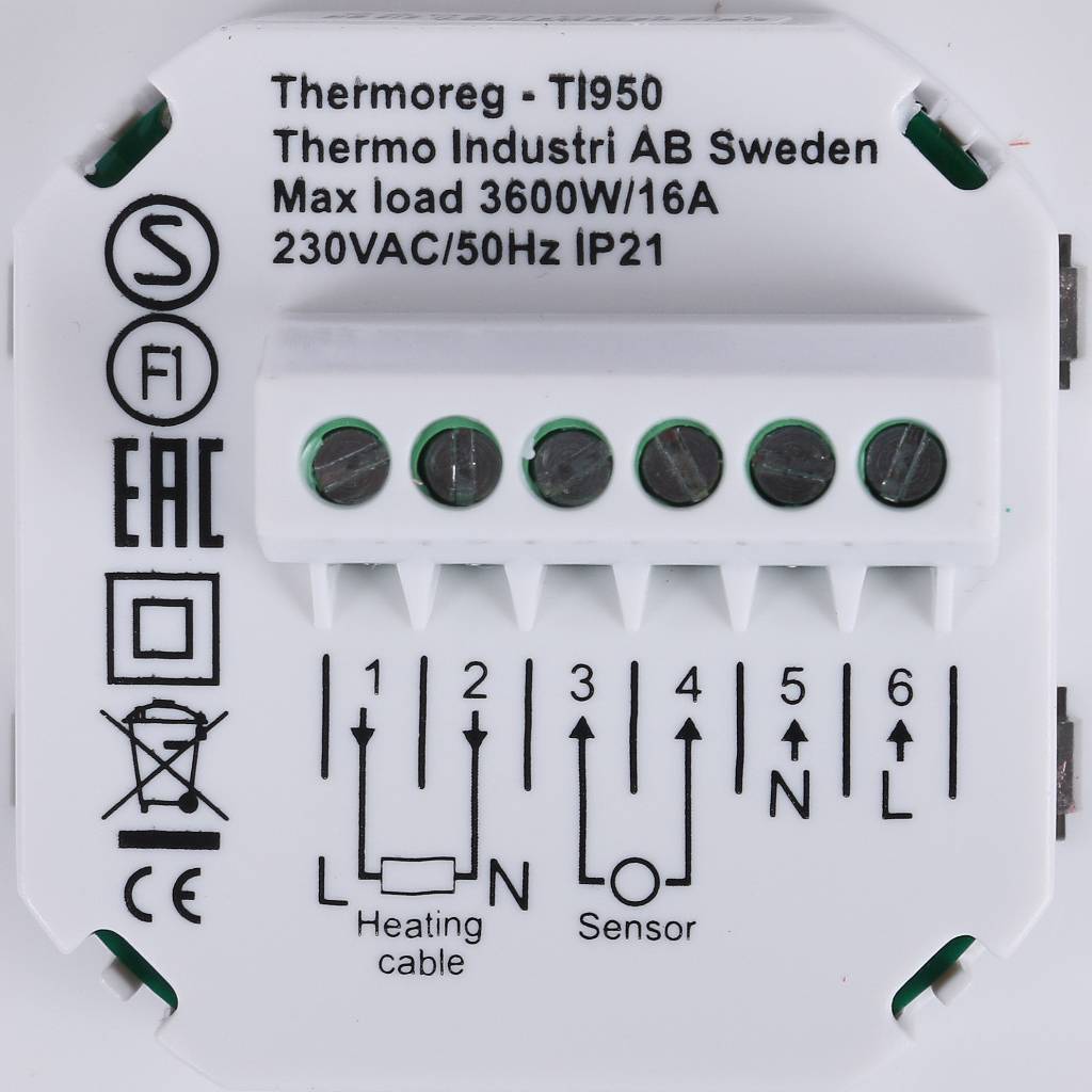 Терморегулятор THERMO Thermoreg 16 А, TI-950