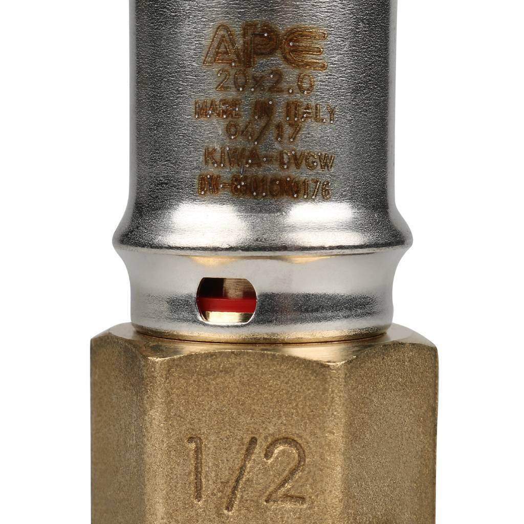 Переходник STOUT с внутренней резьбой 1/2 х20 для металлопластиковых труб прессовой, SFP-0002-001220