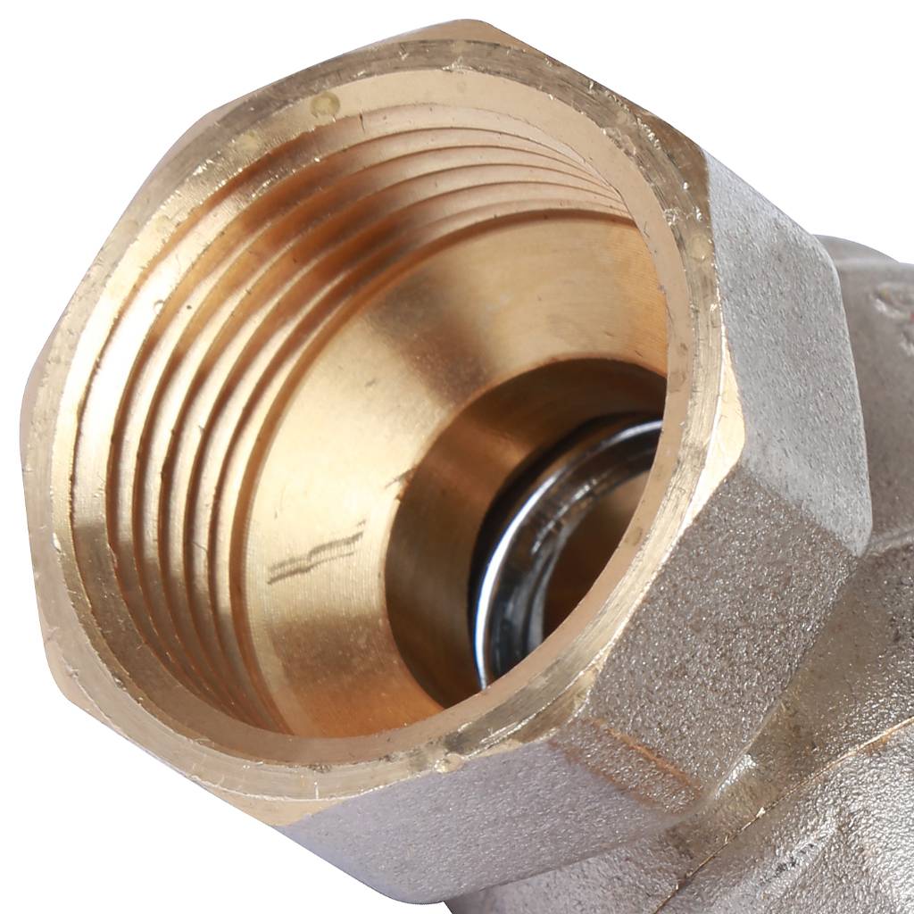 Кран шаровой ROMMER угловой с американкой 1 ВН/НР, ручка бабочка, RBV-0006-0610225