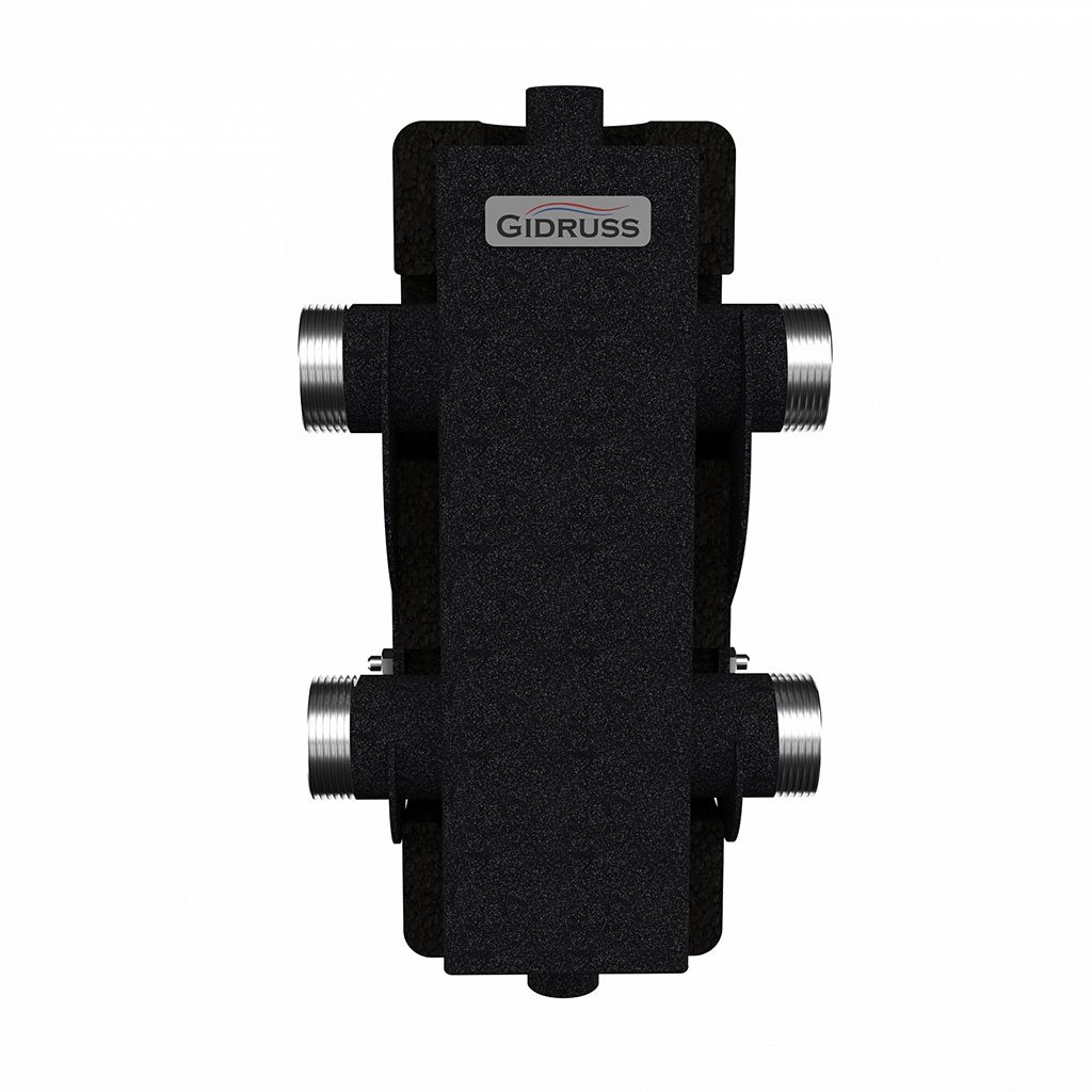 Гидравлический разделитель GIDRUSS GR-80-32.EPP (до 80 кВт, G 1, корпус 80х80х3 ст. 09Г2С, EPP-термоизоляция), GR 80G0T 04