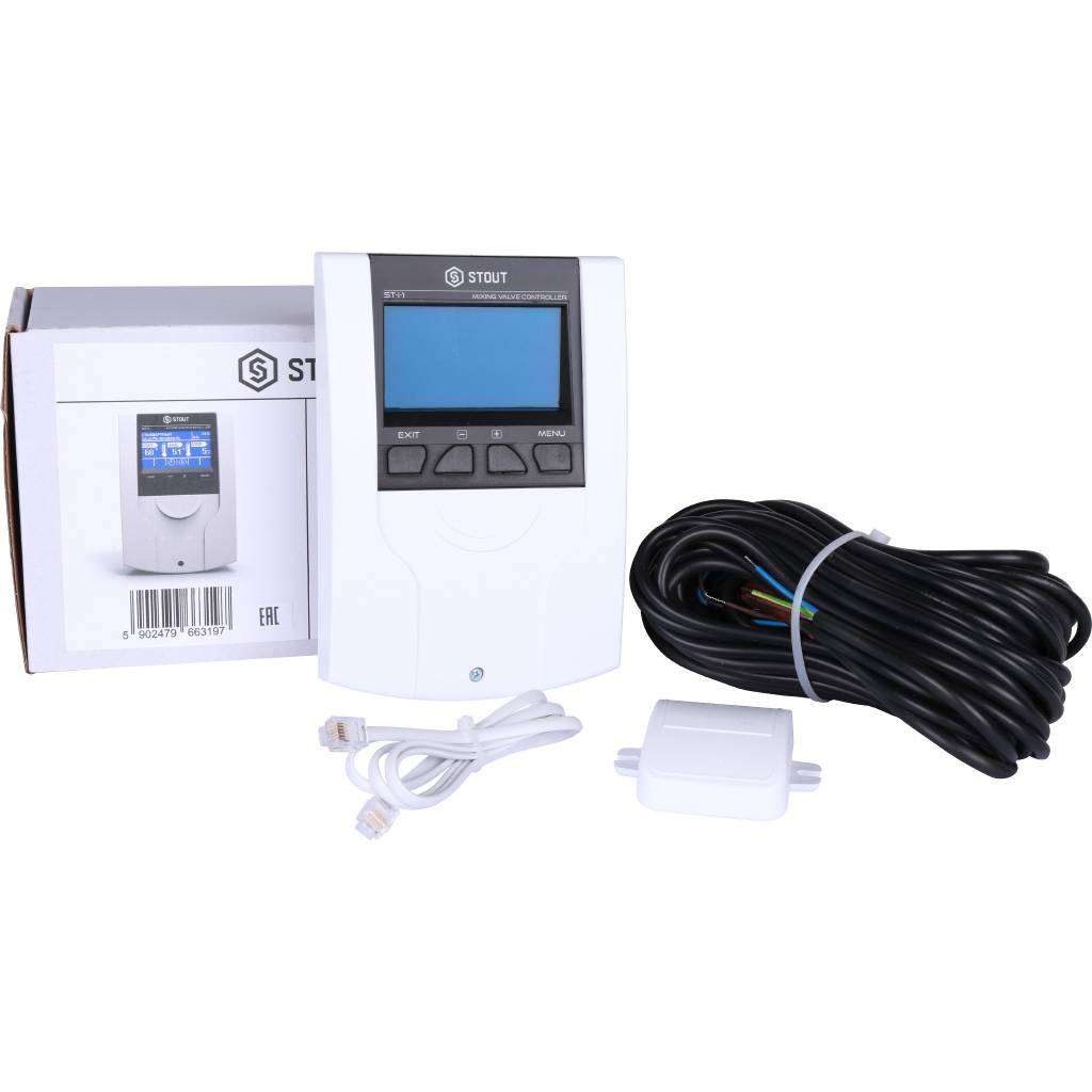 Контроллер для управления работой смесительного клапана STOUT i-1, STE-0101-001001