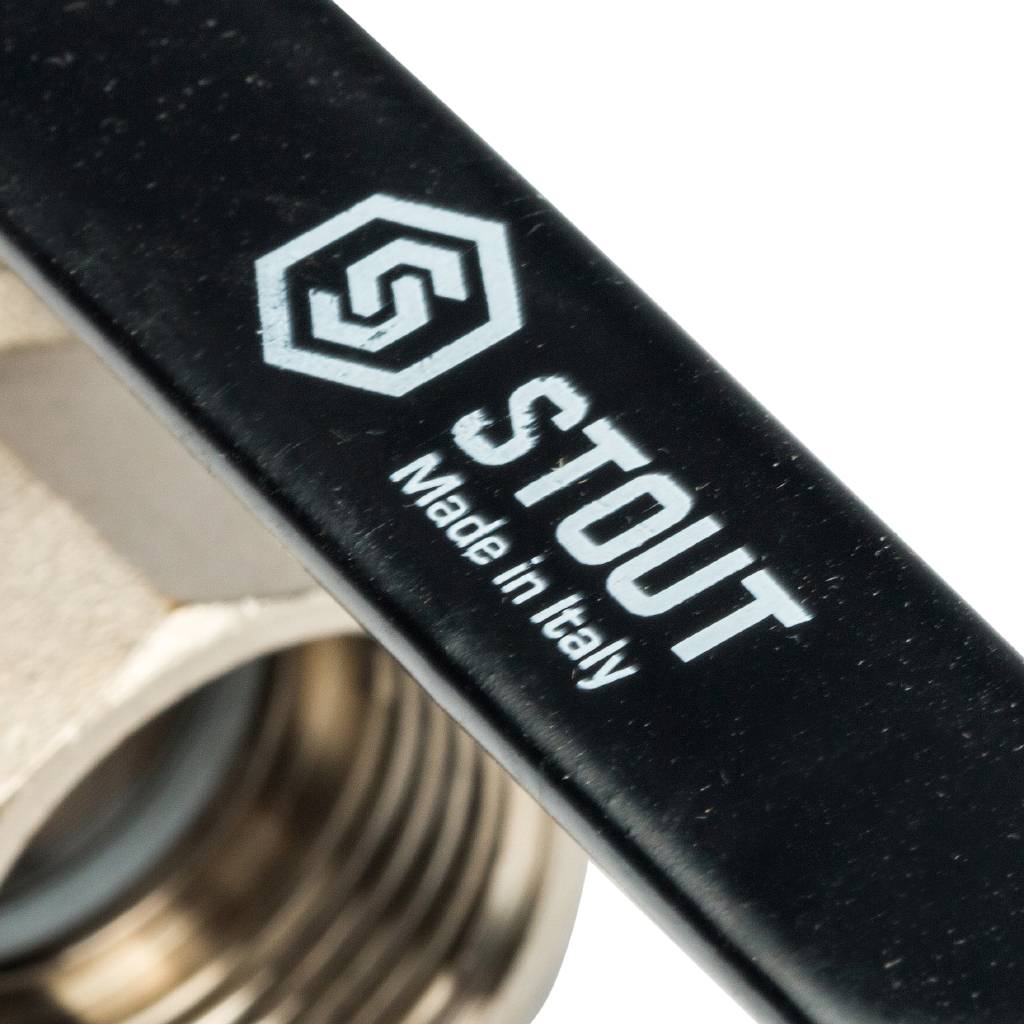 Кран шаровой STOUT полнопроходной, ВР/НР, ручка рычаг 3/4