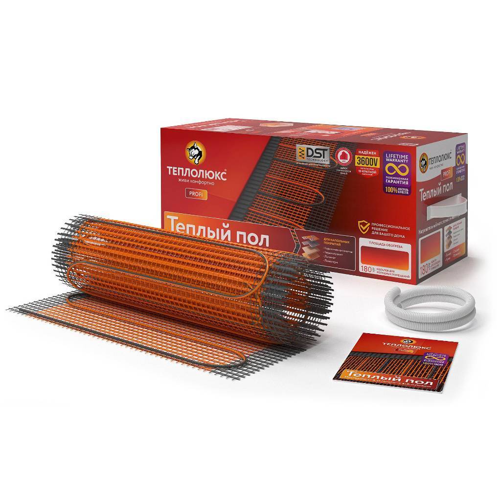 Мат нагревательный Теплолюкс ProfiMat 1800 Вт/10,0 кв.м, 100035712500