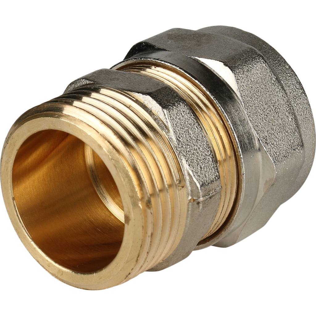 Переходник STOUT с наружной резьбой 1 х26 для металлопластиковых труб винтовой, SFS-0001-000126