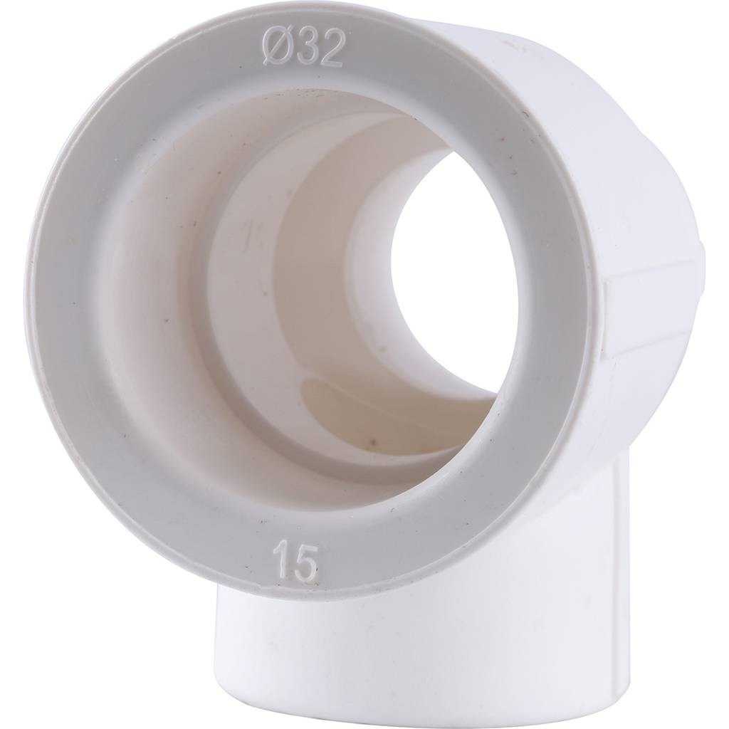 Тройник переходной Kalde 32х25х25 для полипропиленовых труб под сварку (цвет белый), 3212-tio-322525