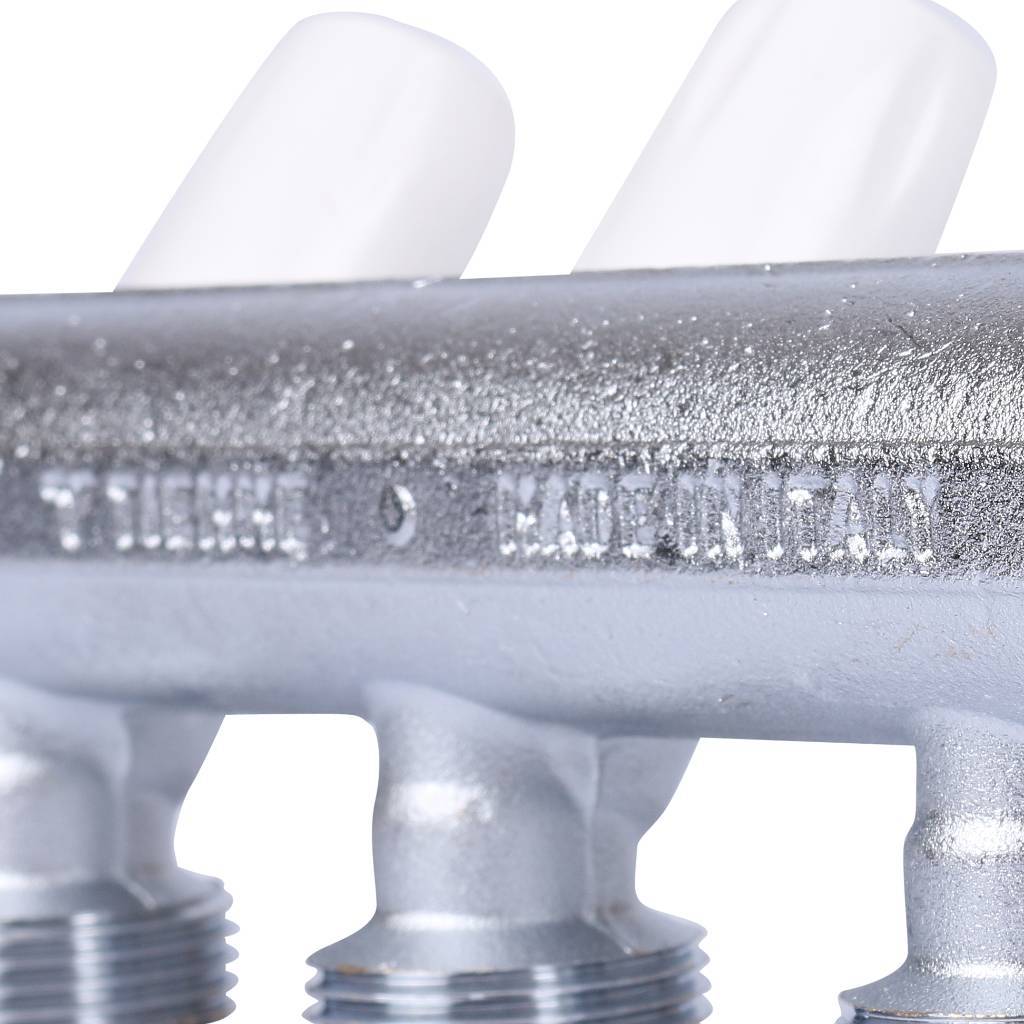 Коллектор на 3 выхода TIEMME с регулировочными вентилями 3/4х3/4 на 3 выхода