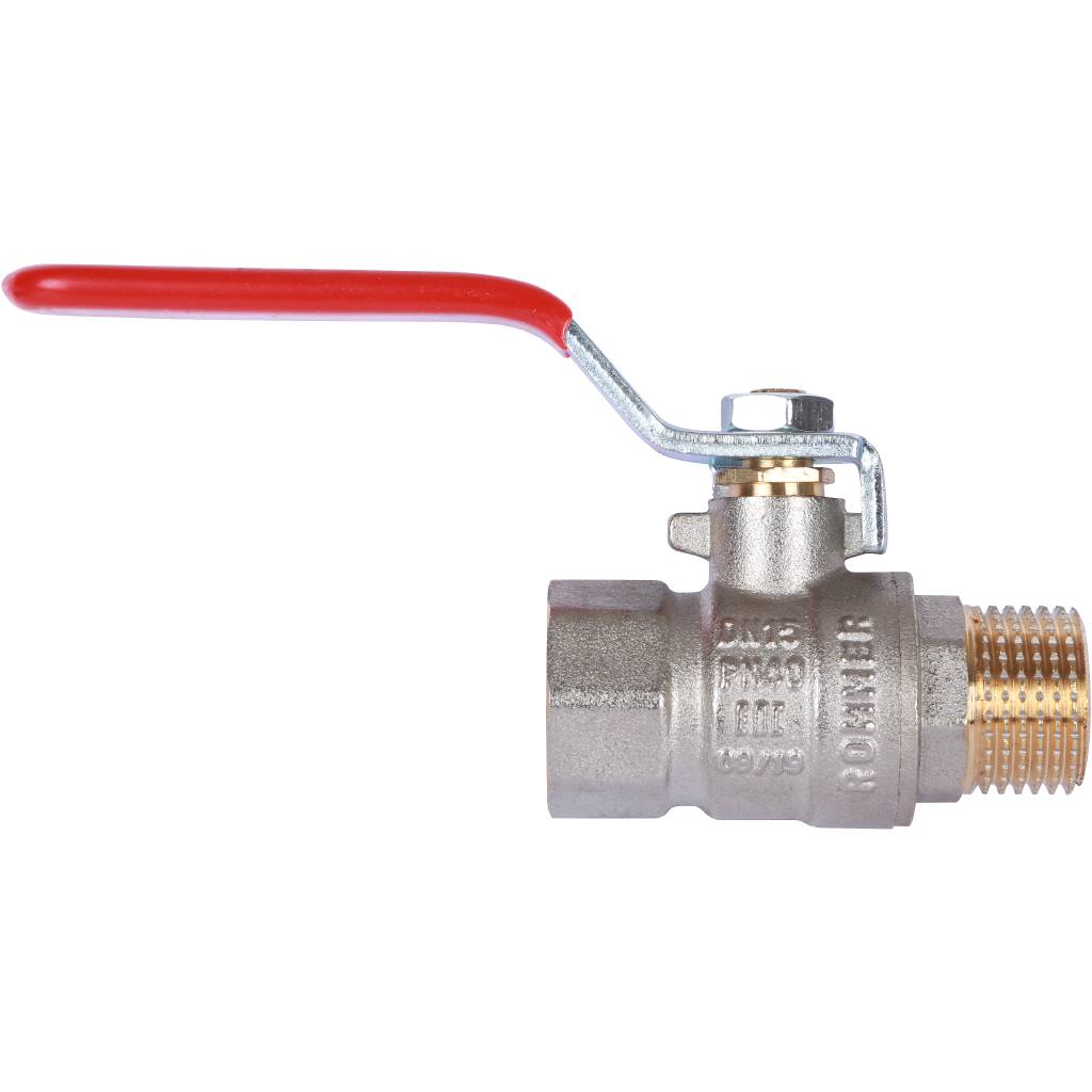 Кран шаровой ROMMER 1/2 ВН/НР, ручка рычаг, RBV-0002-0210315