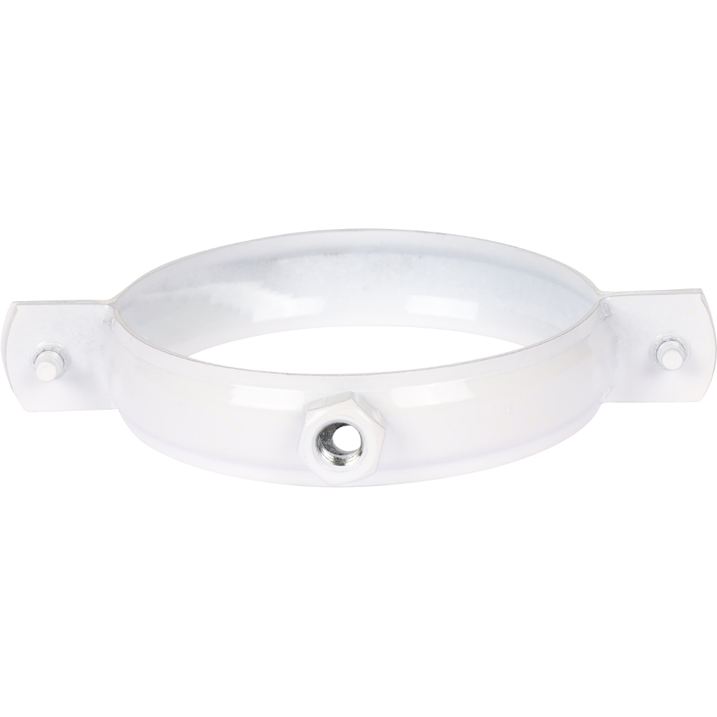 Крепление к стене металлическое белое ROMMER D80 (хомут), RCA-0080-020111