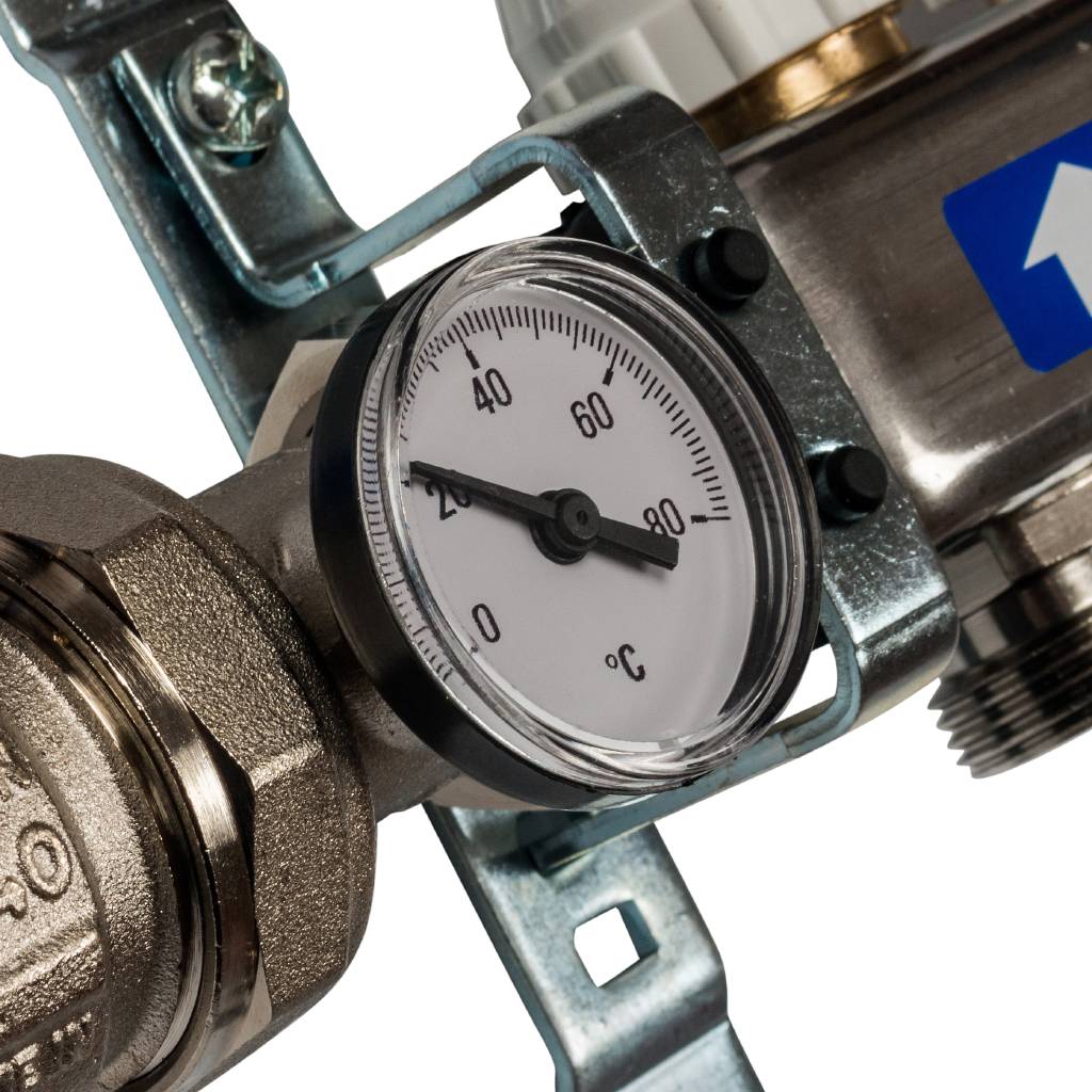 Коллектор из нержавеющей стали STOUT в сборе с расходомерами 3 вых.