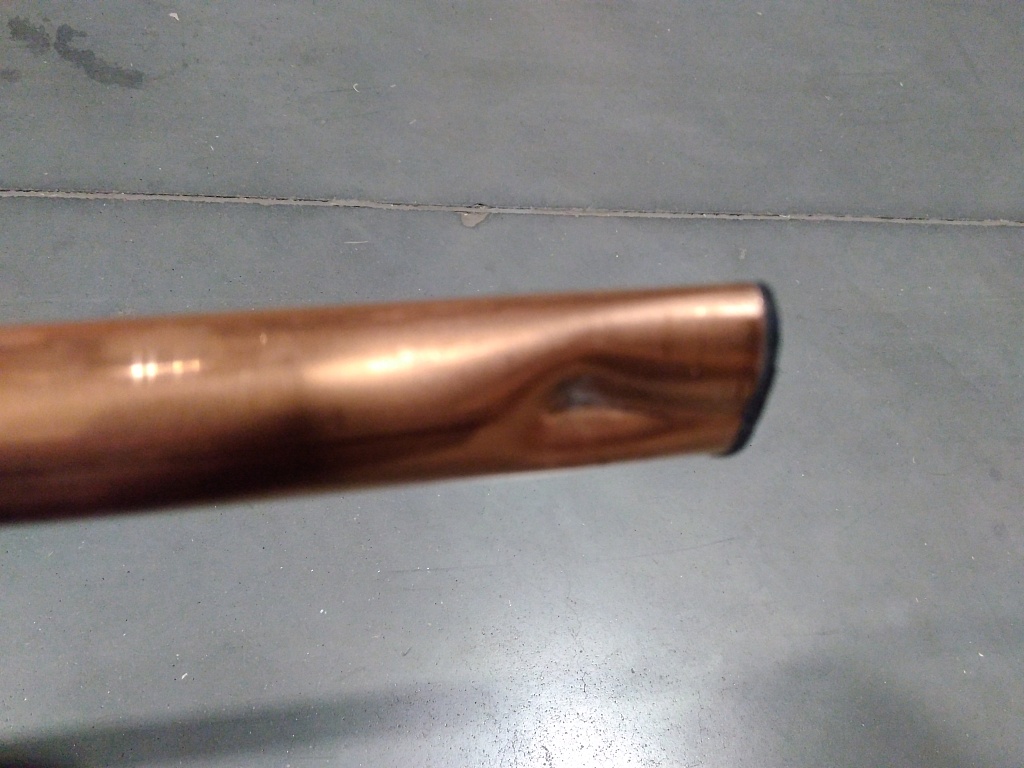 Уцененный товар (замятие): Труба медная неотожженная JINTIAN D 22 х 1,0 EN 1057, в штангах по 5 м, JT220010005