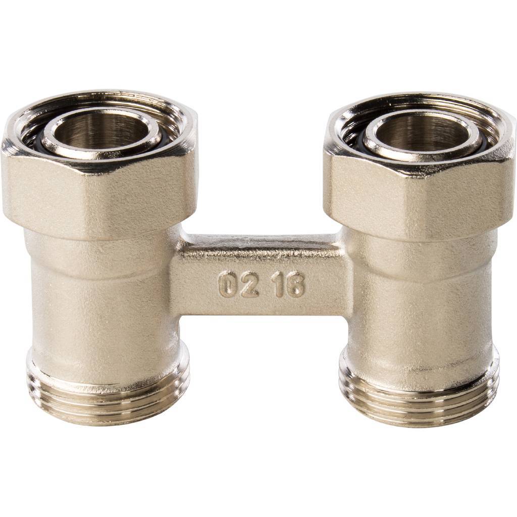 Узел нижнего подключения радиатора STOUT для двухтрубной системы, прямой 3/4, SVH-0002-000020