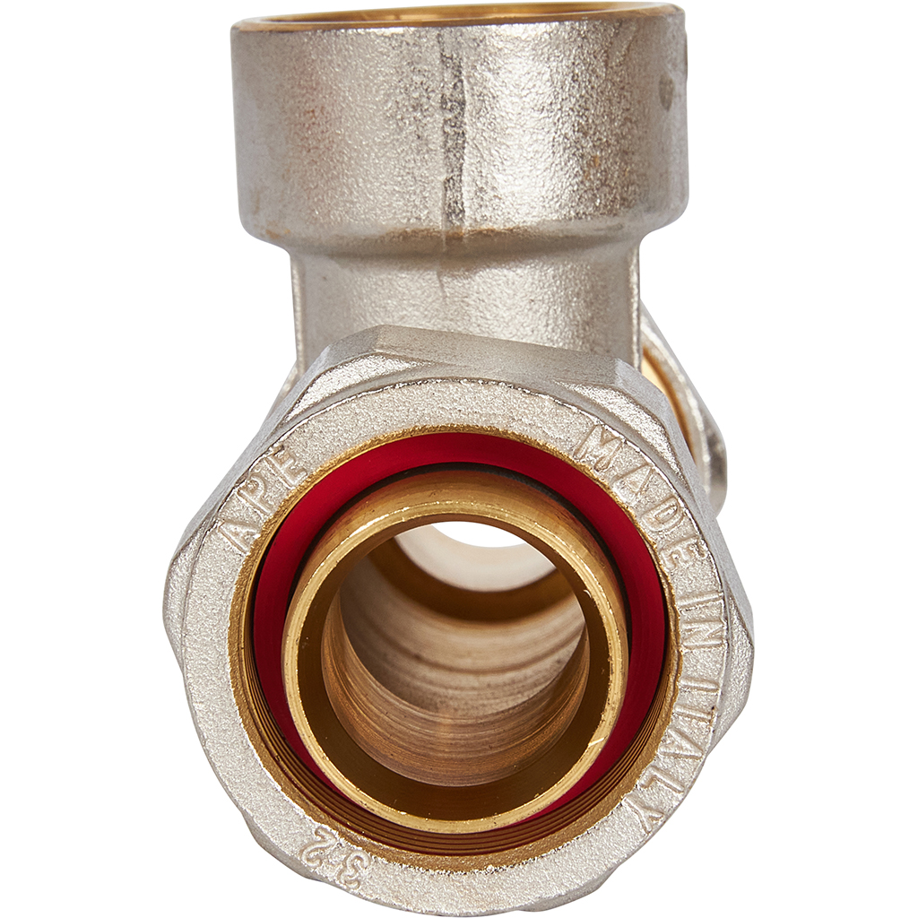 Тройник-переходник STOUT с внутренней резьбой 1 x32 для металлопластиковых труб винтовой, SFS-0012-000132