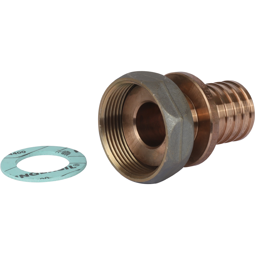 Переходник РЕХАУ RAUTITAN с накидной гайкой 40-G 1 1/2 RX+ для труб из сшитого полиэтилена аксиальный