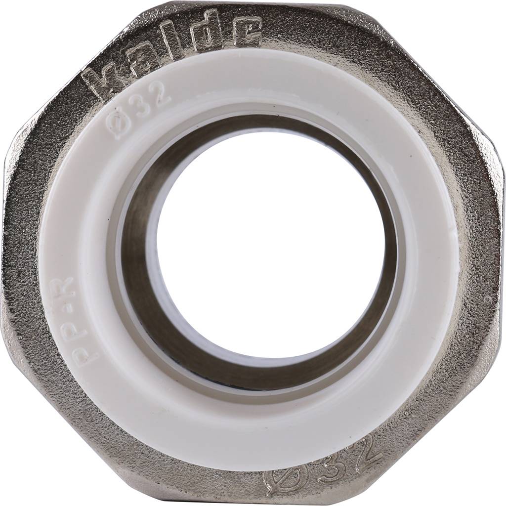 Муфта разъемная Kalde с наружной резьбой 32х1 для полипропиленовых труб под сварку (цвет белый)