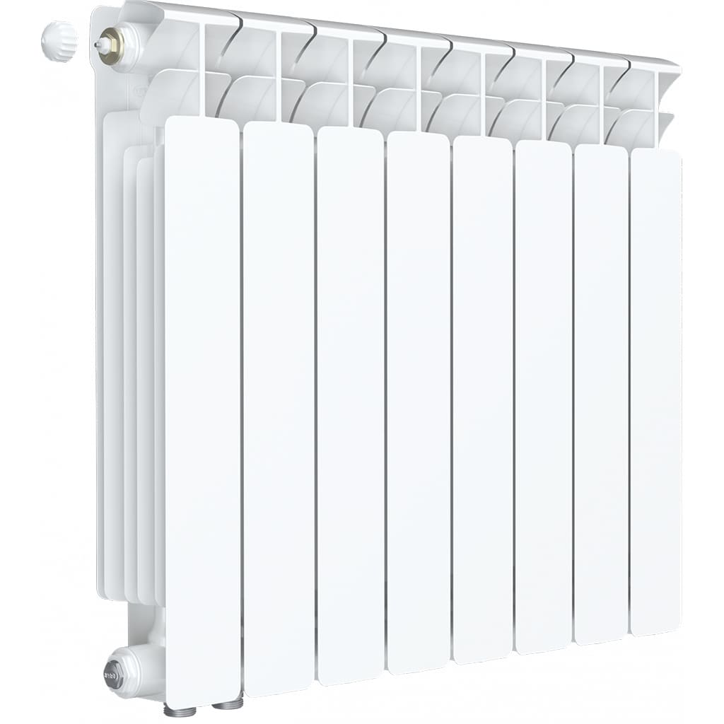 Радиатор биметаллический RIFAR BASE VENTIL 500 8 секции BVRL нижнее правое подключение (белый RAL 9016), 1RB50.VС-8