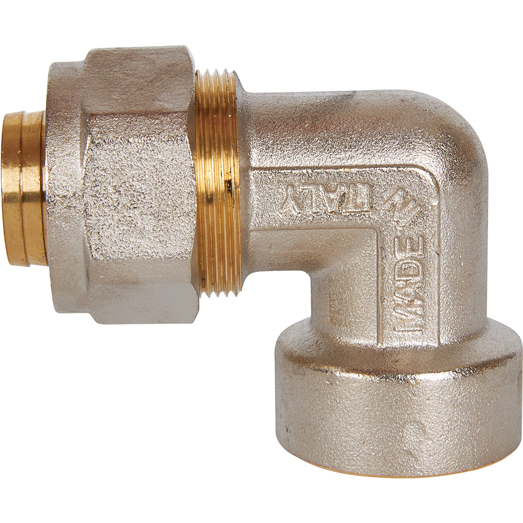 Угольник-переходник STOUT с внутренней резьбой 1 x32 для металлопластиковых труб винтовой, SFS-0007-000132