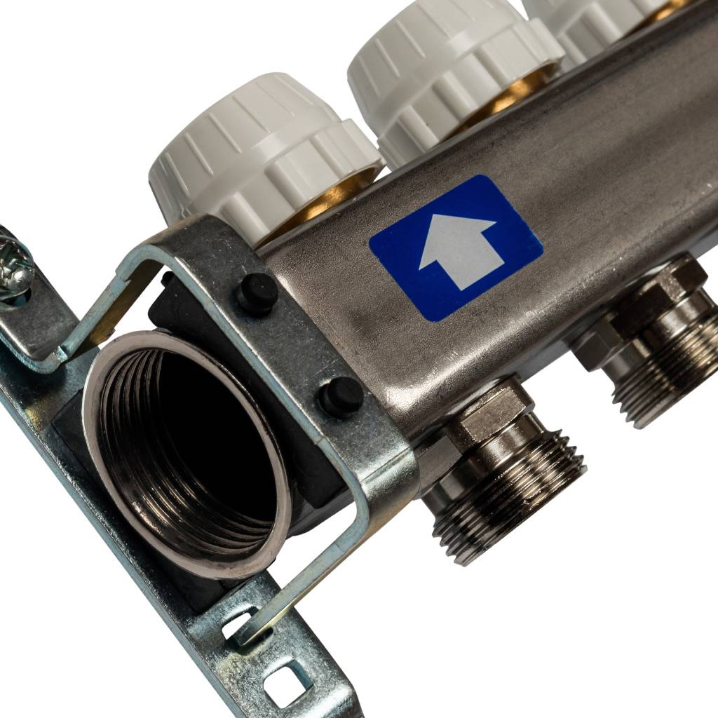 Коллектор из нержавеющей стали без расходомеров STOUT 7 выходов, SMS 0922 000007