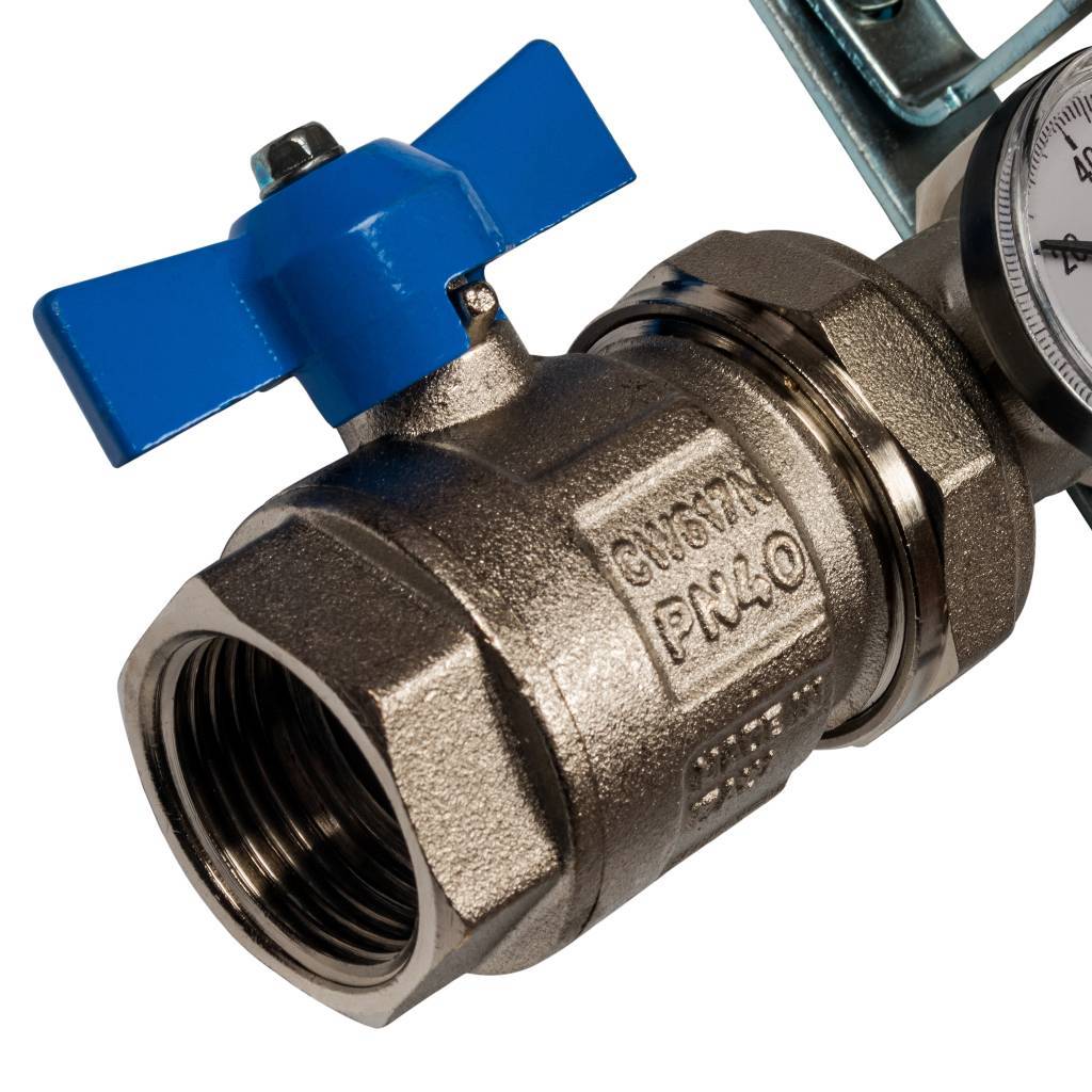 Коллектор из нержавеющей стали в сборе с расходомерами STOUT 4 выхода