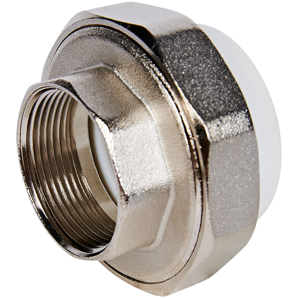 Муфта комбинированная Pro Aqua d=50-1.1/2 PP-R разъемная (американка) ВР Белая