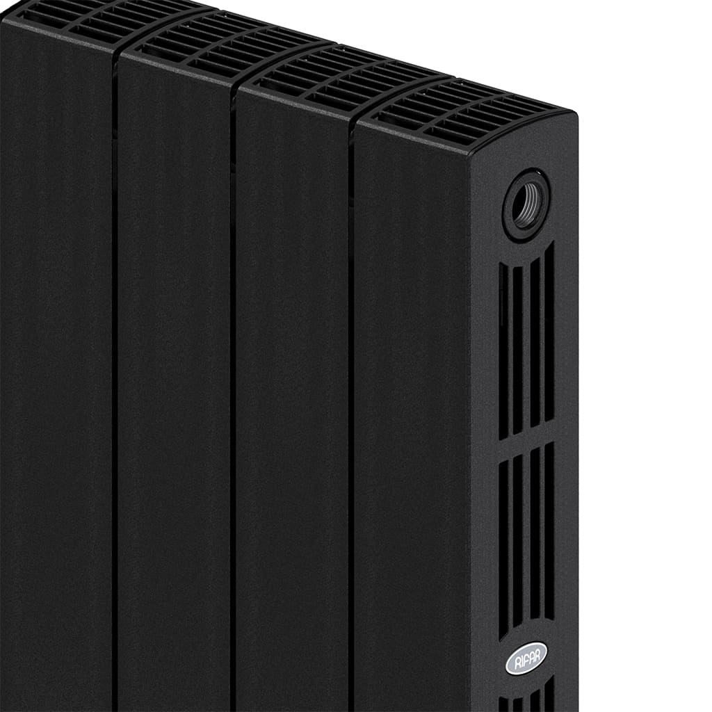 Радиатор биметаллический RIFAR SUPReMO 500 10 секции боковое подключение (Антрацит), 4RS50-10-AN