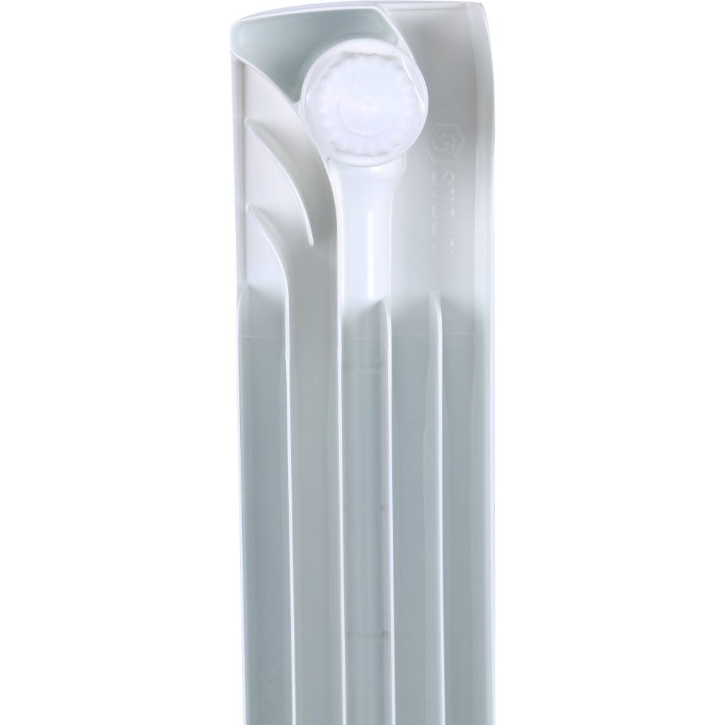 Радиатор биметаллический STOUT Space 500 12 секций нижнее правое подключение RAL9016