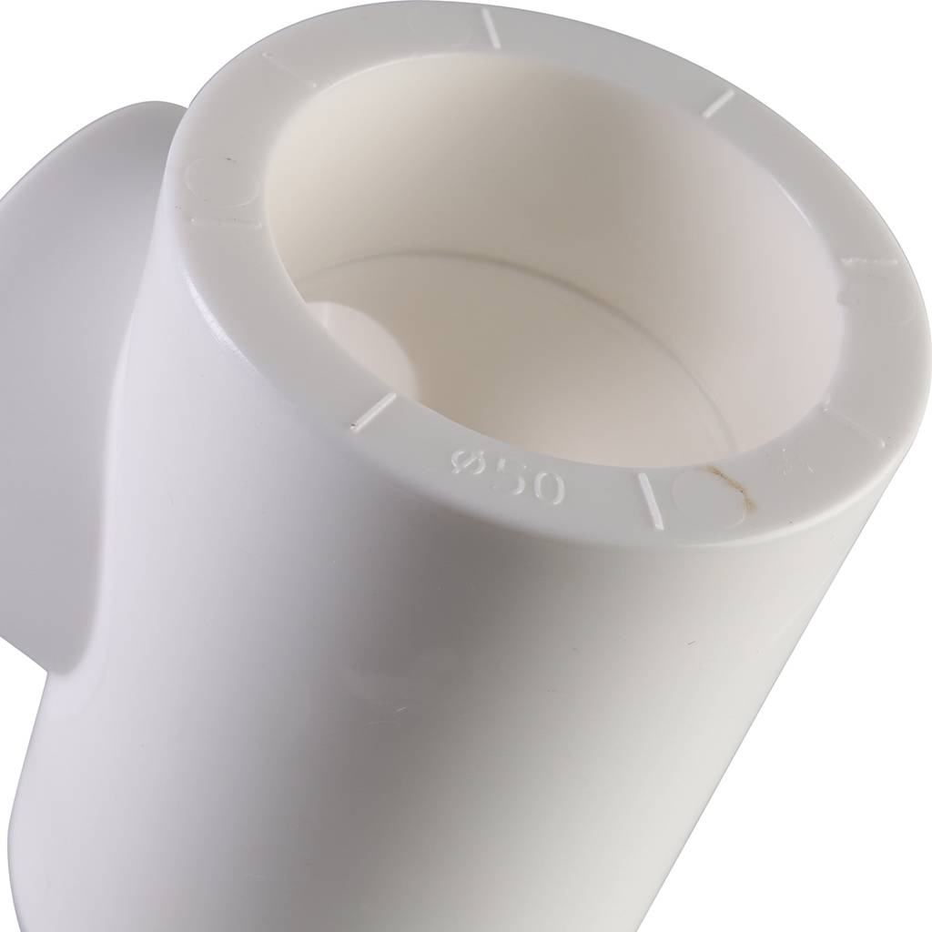 Тройник переходной Политэк 50х40х50 для полипропиленовых труб под сварку (цвет белый), 9300504050