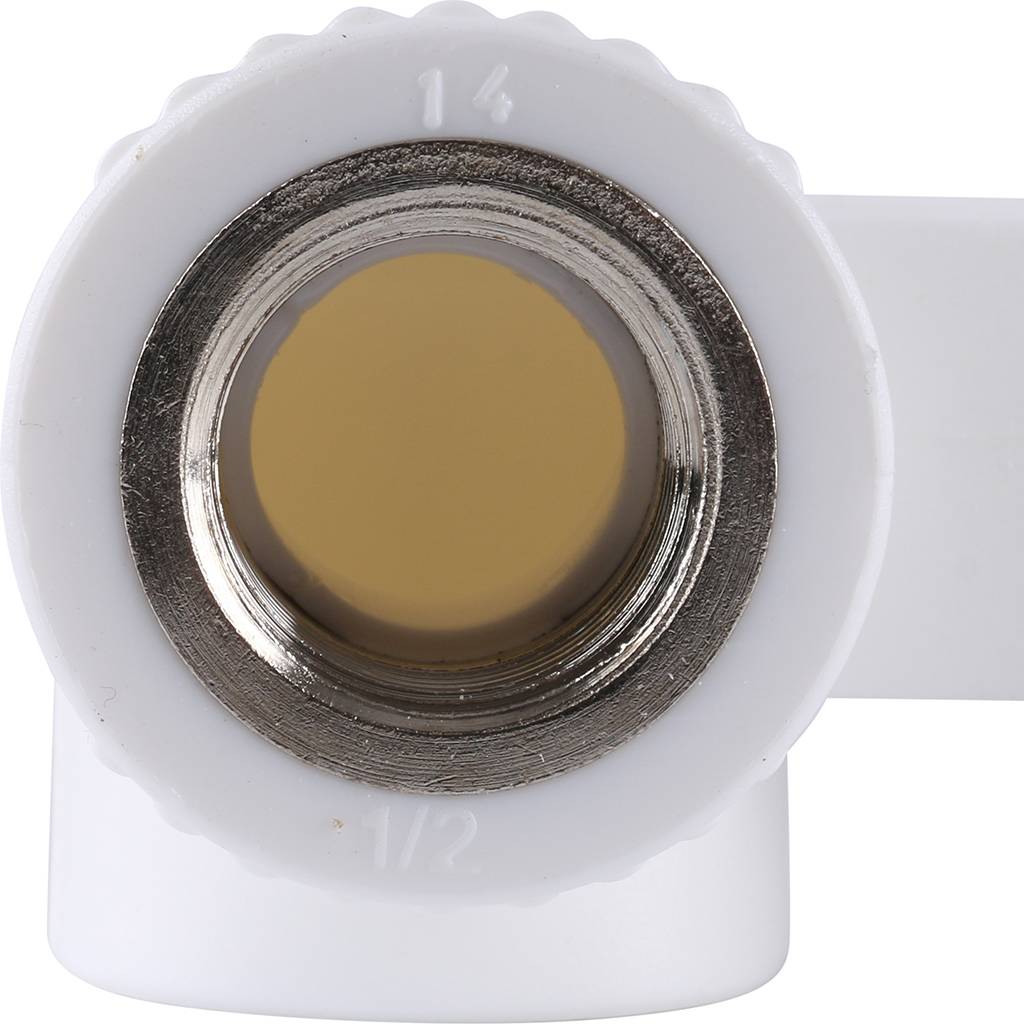 Настенный комплект Kalde 25х1/2 для смесителя для полипропиленовых труб под сварку (цвет белый), 3222-bat-250b05