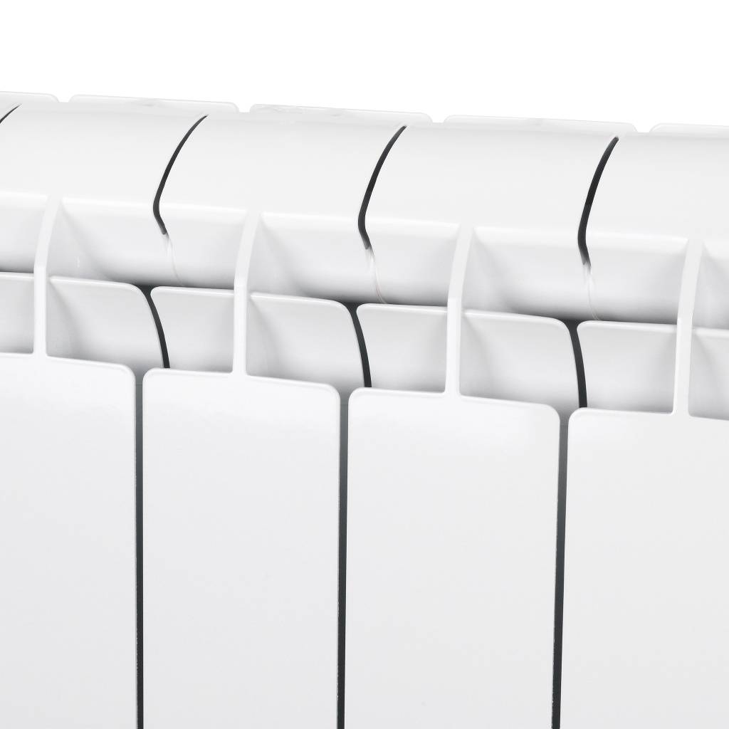 Радиатор алюминиевый Global VOX- R 500 8 секций нижнее правое подключение (белый RAL 9010), 169530