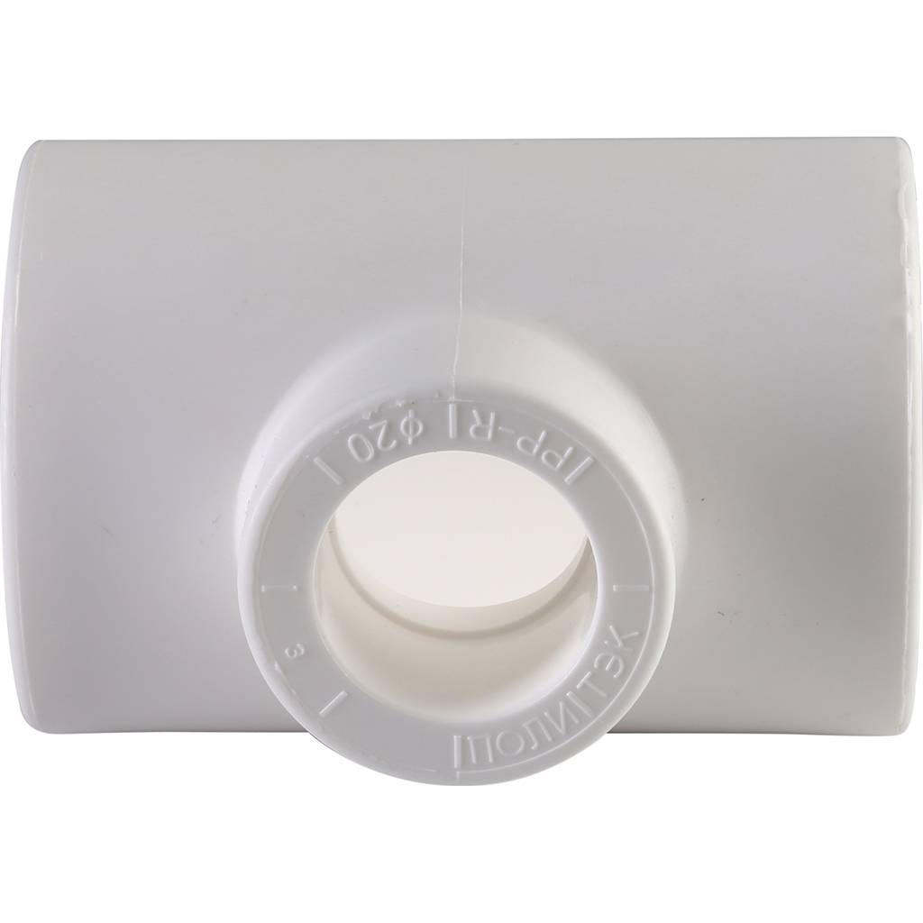 Тройник переходной Политэк 32х20х32 для полипропиленовых труб под сварку (цвет белый), 9300322032