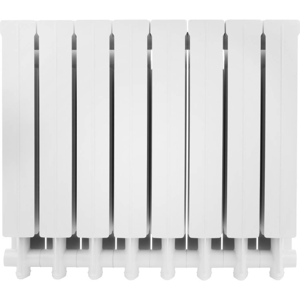Радиатор алюминиевый Global VOX- R 500 8 секций боковое подключение (белый RAL 9010), VX05001008