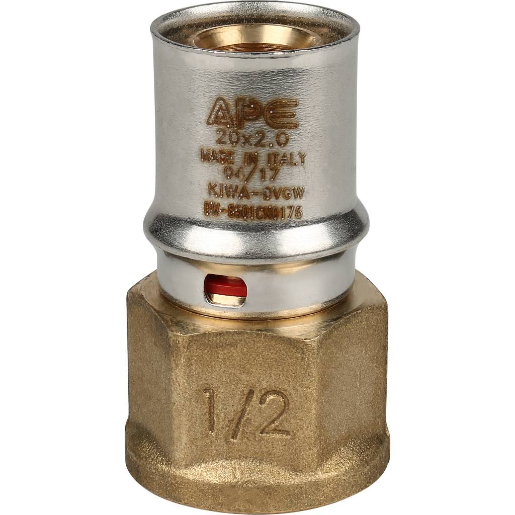 Переходник STOUT с внутренней резьбой 1/2 х20 для металлопластиковых труб прессовой, SFP-0002-001220