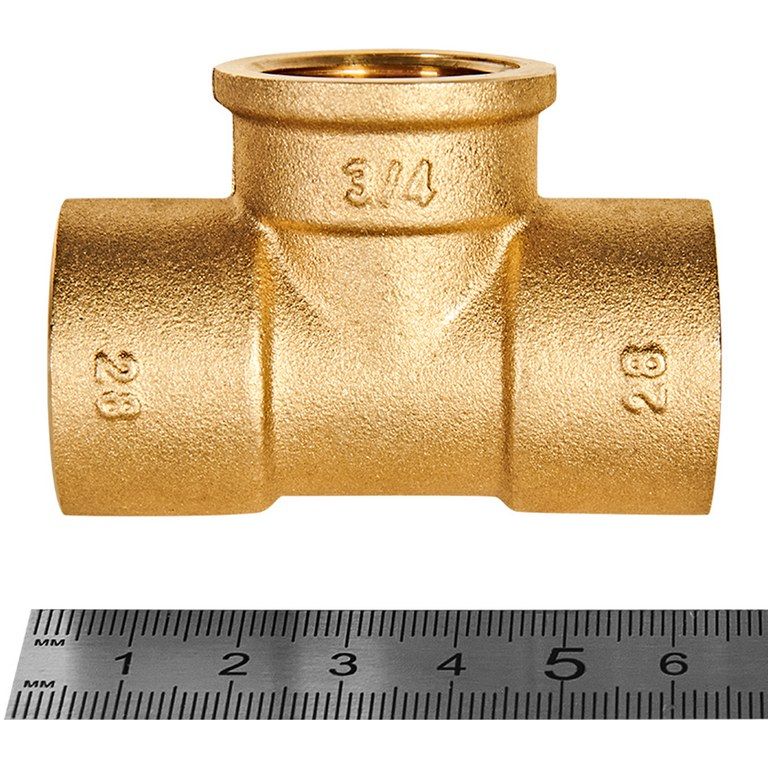 Тройник JINTIAN ВП-ВР-ВП 28x3/4x28 из латуни под пайку JT-141302834