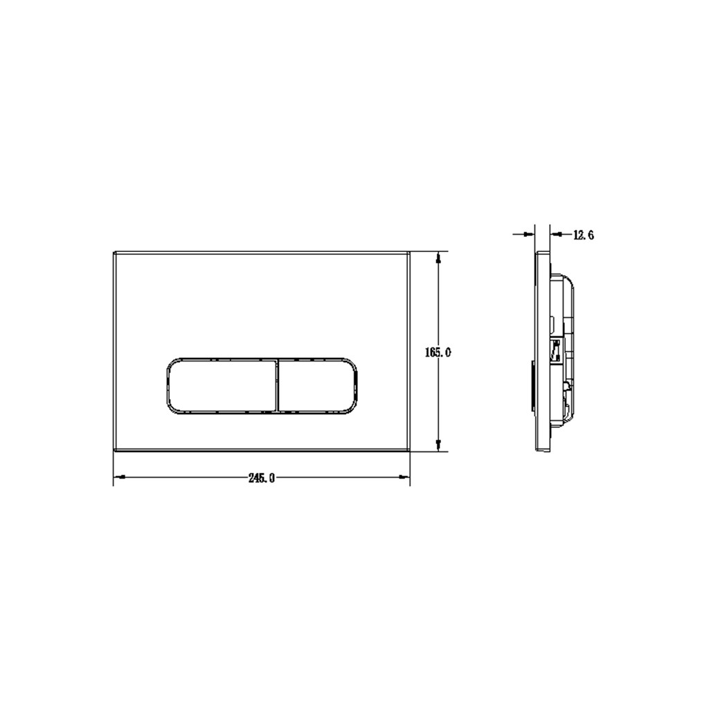 Панель смыва РЕХАУ NOVA ELLIPSE 001 с овальными клавишами, пластик, хром, глянцевый, 19102111001