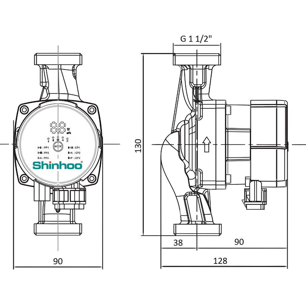 Циркуляционный насос SHINHOO MASTER S 25-6 130, 71111001