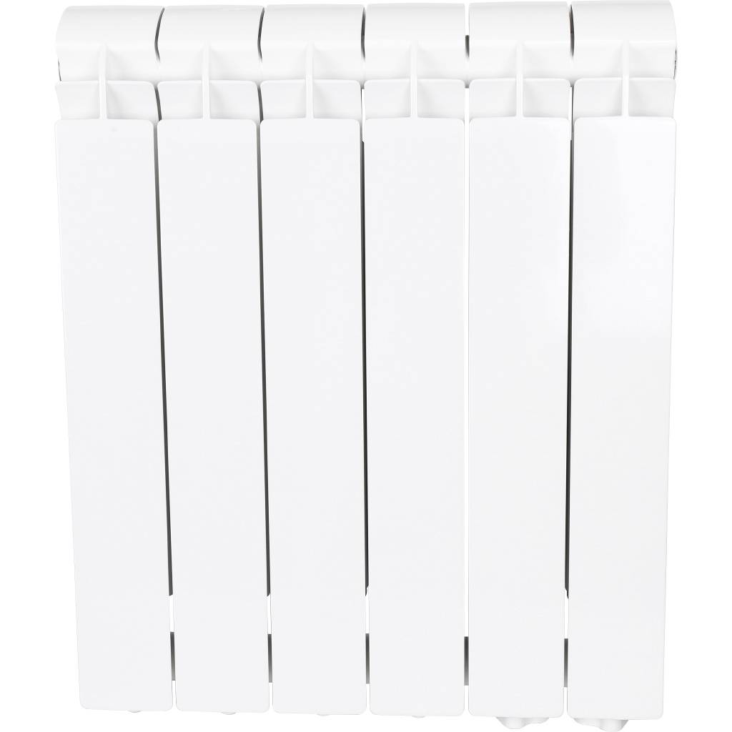 Радиатор алюминиевый Global VOX- R 500 6 секций нижнее правое подключение (белый RAL 9010), 169529