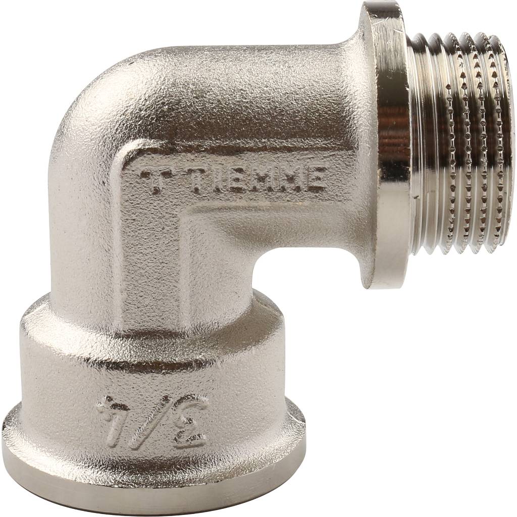 Угольник TIEMME НВ никелированный с упором 3/4х3/4, 1500243